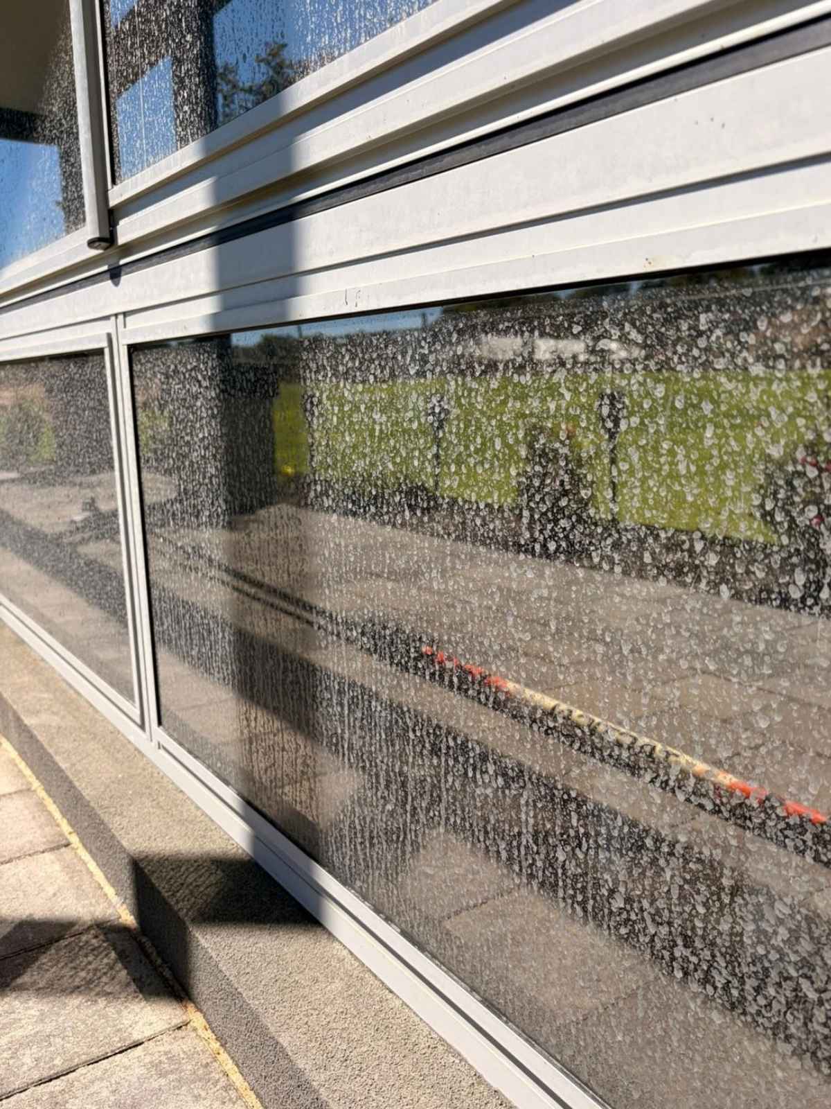 Window Cleaning Port Kennedy Heavy Mineral Spotting Removed - Before pic