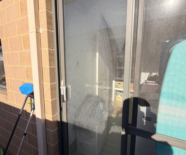 The Sliding Door No One Could See Through — Window Cleaning in Cockburn - Before