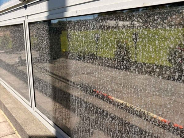 Window Cleaning Port Kennedy Heavy Mineral Spotting Removed - Before pic