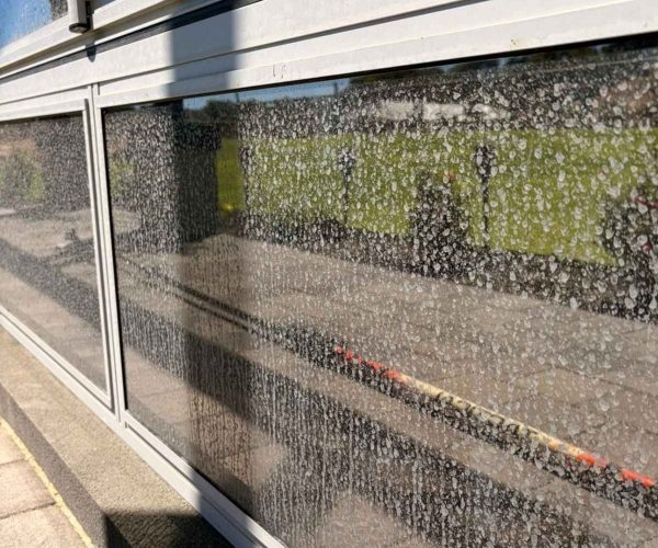 Window Cleaning Port Kennedy Heavy Mineral Spotting Removed - Before pic